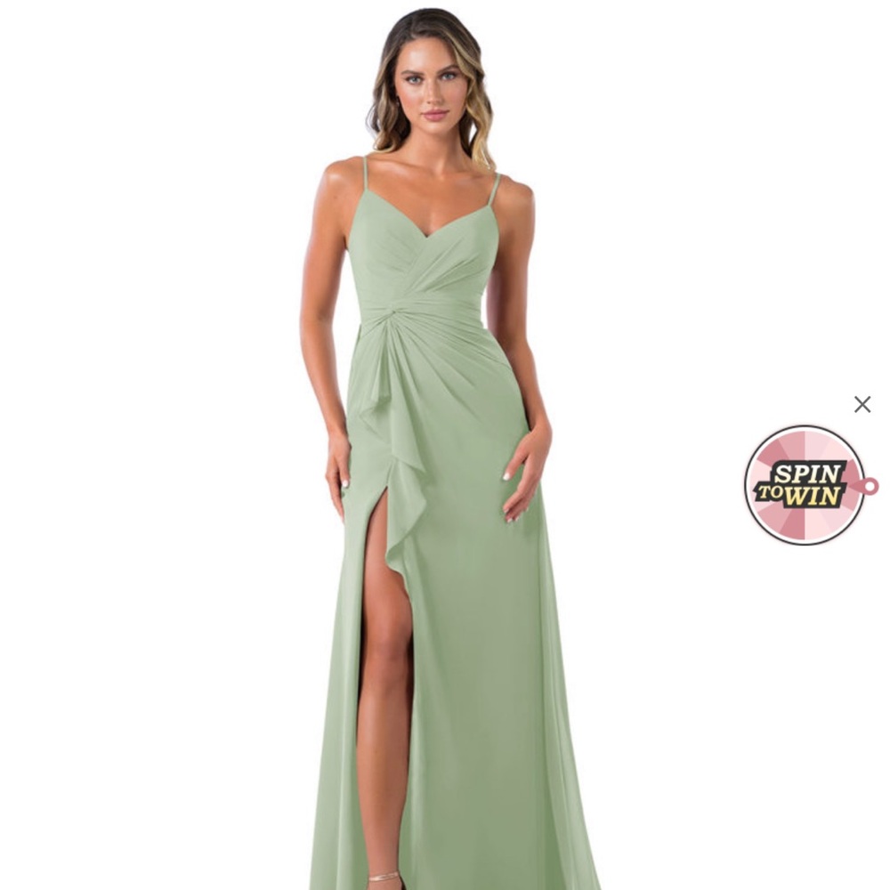 Azazie Dress- Bridesmaids Collection in Sage Green- size 6.